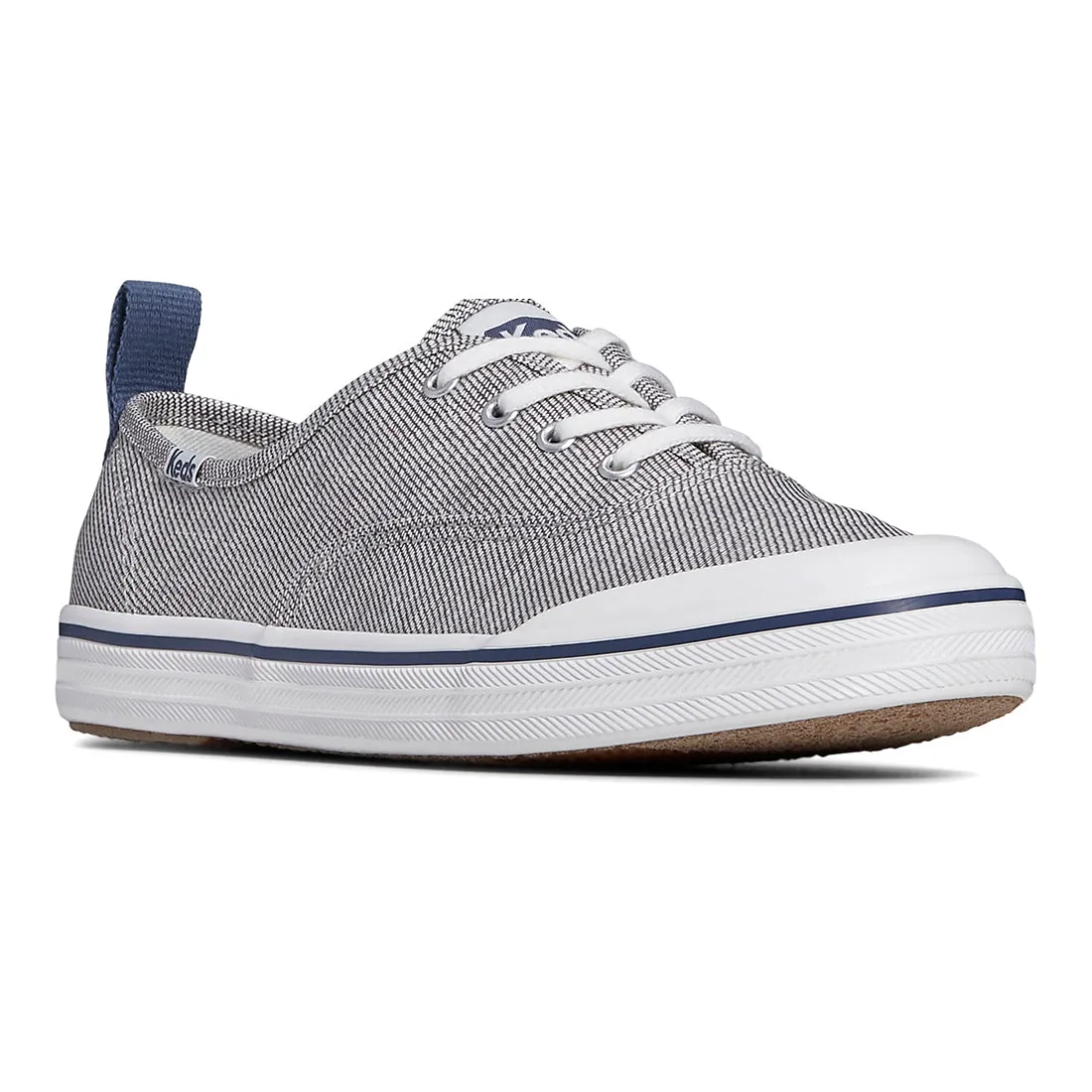 Keds Women's Champion Toe Cap Splash Twill Sneaker Grey/Navy (WF67887)