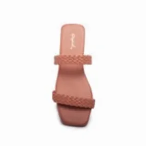 QUPID Flashy Braided Slide Slip On Sandal