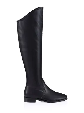 Telita Knee High Riding Boot - Black